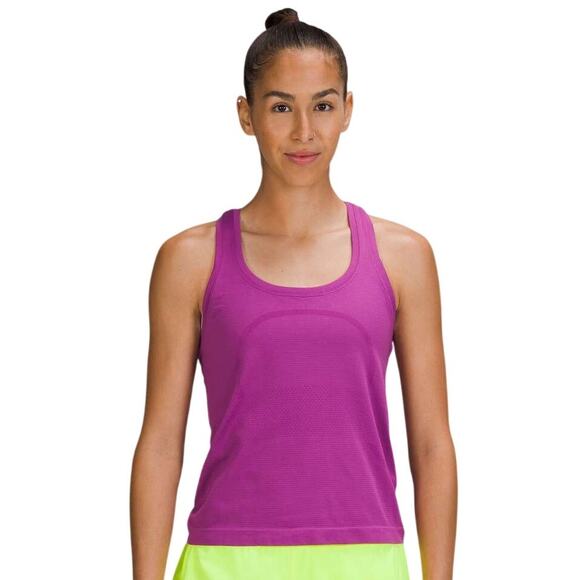 Lululemon Swiftly Racerback Tank Race Length Purple Vivid Plum Women's 10 - Picture 3 of 14